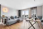 Wohnzimmer - Ferienwohnung LangeBank mit Hafenblick, App. 1, Olpenitz - Top-Hundeurlaub