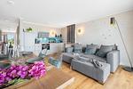 Wohnzimmer - Ferienwohnung LangeBank mit Hafenblick, App. 1, Olpenitz - Top-Hundeurlaub