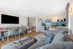 Wohnzimmer - Ferienwohnung LangeBank mit Hafenblick, App. 1, Olpenitz - Top-Hundeurlaub