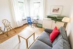 Wohnzimmer - Haus Norderstraße 77 - Top-Hundeurlaub