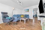 Wohnzimmer - Ferienwohnung Haus Seepferdchen Olpenitz - Top-Hundeurlaub