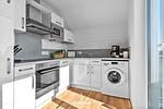Küche / Küchenzeile - Ferienwohnung Haus Seepferdchen Olpenitz - Top-Hundeurlaub