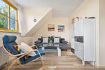 Wohnzimmer - Ferienwohnung Kleine Welle Schönberger Strand - Top-Hundeurlaub