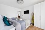Schlafzimmer - Ferienhaus Kaptains Strandhuus Olpenitz - Top-Hundeurlaub