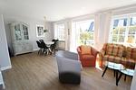 Wohnzimmer - Haus Meeresbrise - Westerstr. 26a, App. 4 - Top-Hundeurlaub