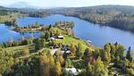 Vogelperspektive der Ferienwohnung Seeglück Lea am See in Medelpad bei Sundsvall - Lea - Top-Hundeurlaub