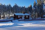 Winteransicht des Ferienhauses Sillys Hus in Hjältevad - Syllis Hus - Top-Hundeurlaub