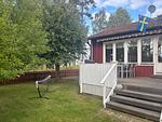 Eingang und Wintergarten beim Ferienhaus Sillys Hus in Småland - Syllis Hus - Top-Hundeurlaub