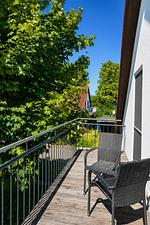Balkon - Ferienhaus zum Kranichblick - für Familien + Hund - Top-Hundeurlaub