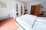Schlafzimmer - Ferienwohnung Ginster, gern mit Hund, Wintergarten - Top-Hundeurlaub