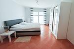 Schlafzimmer - Ferienwohnung Ginster, gern mit Hund, Wintergarten - Top-Hundeurlaub