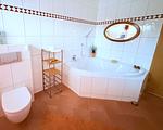 Badezimmer - Ferienwohnung Ginster, gern mit Hund, Wintergarten - Top-Hundeurlaub