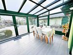 Terrasse - Ferienwohnung Ginster, gern mit Hund, Wintergarten - Top-Hundeurlaub