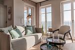 Wohnzimmer - Hüs Hallig Luk Wohnung 1 - Top-Hundeurlaub