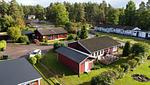 Eingang und Fassade des Ferienhauses Hus Thovid in Småland - Hus Thovid - Top-Hundeurlaub