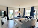 Wohnzimmer - Penthouse "Molenfeuer" mit umlaufender Terrasse und Meerblick - Top-Hundeurlaub