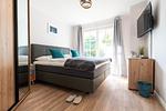 Schlafzimmer - Ferienhaus Haubenlerche 53 - Boddenglück - Top-Hundeurlaub