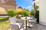 Terrasse mit Sitzecke - Wohnung 01 - Top-Hundeurlaub