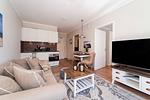 Wohnbereich mit Blick zur Küche - Wohnung 03 - Top-Hundeurlaub