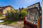 Terrasse mit Strandkorb - Wohnung 03 - Top-Hundeurlaub