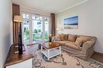 Wohnzimmer mit Blick zur Terrasse - Wohnung 10 - Top-Hundeurlaub