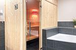Badezimmer Außenansicht Sauna - Wohnung 61 - Top-Hundeurlaub