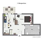 Grundriss | 1.OG - Wohnung 43 - Top-Hundeurlaub