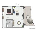 Grundriss | 1. OG - Wohnung 45 - Top-Hundeurlaub