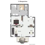 Grundriss | 2. OG - Wohnung 54 - Top-Hundeurlaub