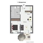 Grundriss | 1. OG - Wohnung 34 - Top-Hundeurlaub