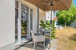Terrasse mit Blick in die Umgebung - Wohnung 69 - Top-Hundeurlaub
