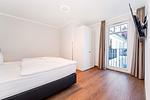 Schlafzimmer mit Doppelbett - Wohnung 38 - Top-Hundeurlaub