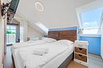 Schlafzimmer mit Doppelbett - Wohnung 67 - Top-Hundeurlaub