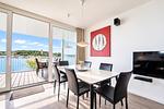 Wohnzimmer mit TV - Promenadenvilla 03 Wohnung 04 - Top-Hundeurlaub