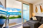 Wohnbereich mit Ausblick - Promenadenvilla 03 Wohnung 02 - Top-Hundeurlaub