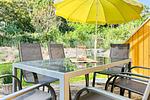 Terrasse mit Sitzecke - Ferienhaus 18 - Top-Hundeurlaub