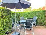 Blick zur Terrasse - Wohnung 23 - Top-Hundeurlaub