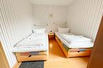 Zwei Einzelbetten in Ferienwohnung in Loddin auf Usedom - Ferienwohnung kleine Auszeit - Top-Hundeurlaub