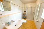 Badezimmer mit Dusche in Ferienwohnung in Loddin auf Usedom - Ferienwohnung kleine Auszeit - Top-Hundeurlaub