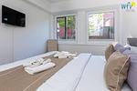 Schlafzimmer - Ferienwohnung Border Suite - Top-Hundeurlaub