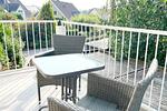 Möblierter Balkon für entspannte Stunden im Seebad Kölpinsee - Ferienwohnung 3 - Top-Hundeurlaub