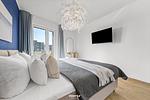 Schlafzimmer - Ferienwohnung Knuts Hafenlounge Olpenitz - Top-Hundeurlaub
