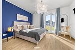 Schlafzimmer - Ferienwohnung Knuts Hafenlounge Olpenitz - Top-Hundeurlaub