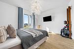 Schlafzimmer - Ferienwohnung Knuts Hafenlounge Olpenitz - Top-Hundeurlaub
