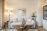 Wohnbereich mit Sofa - WE 2 - "Strandrose" - Top-Hundeurlaub