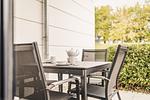 möblierte Terrasse - WE 2 - "Strandrose" - Top-Hundeurlaub