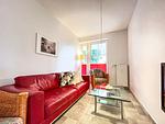 Wohnzimmer mit Zugang zur Terrasse - Wohnung 03 - Top-Hundeurlaub