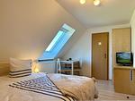Schlafzimmer - Pension Hirschburg Studio 3 - Klein Müritz - Top-Hundeurlaub