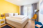 Schlafzimmer - Apartment "Wikinger Exklusiv" mit Haffblick und Kamin - Top-Hundeurlaub