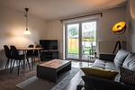 Wohnzimmer - Ferienwohnung Deichkoje 1 Dagebüll - Top-Hundeurlaub